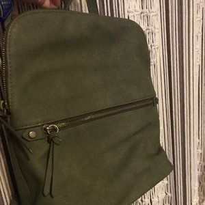 Sonoma Olive Green Mini Backpack Purse